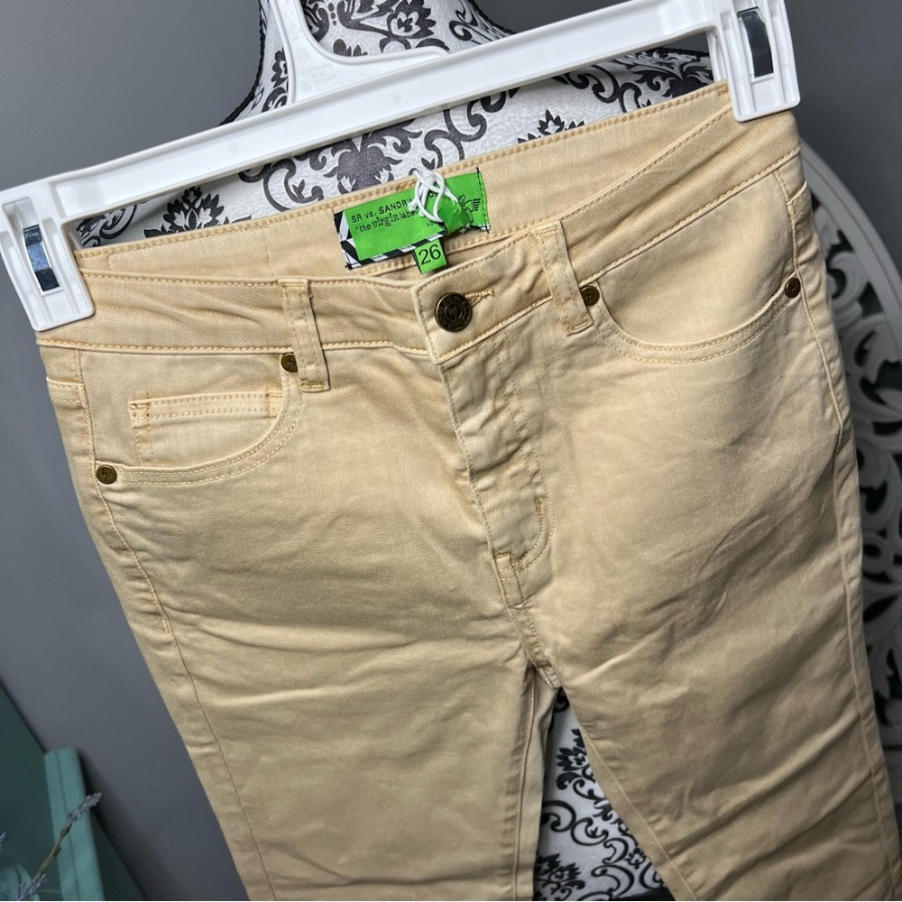 Free People x Sandrine Rose Medium Skinny Jean Size 26 NWT Sunflower - Picture 3 of 12